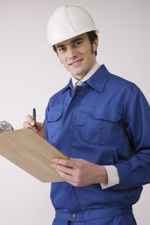 Man with clipboard